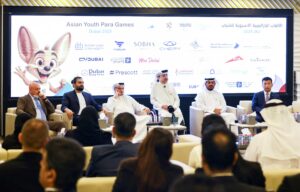 Delegates during the Press Conference for the 5th Asian Youth Para Games in Dubai.