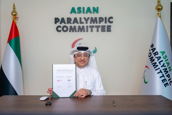 Asian Paralympic Committee President Majid Rashed after the MoU signing ceremony with University of Europe for A.jpg